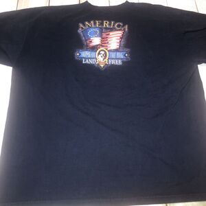 Big Dogs T Shirt Mens 3XL/4XL Patriotic Land Of The Big Home Of The Free 2001